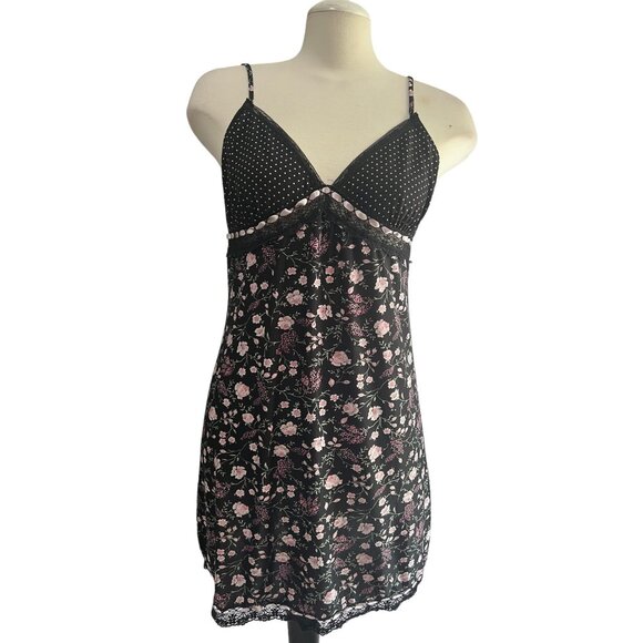 Vintage California Dynasty Y2K Floral Strappy Night Gown Lingerie Sz Medium Wome - Picture 1 of 9
